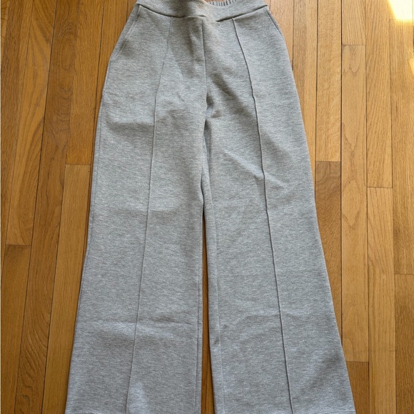 Scoop Pants - Wide Leg Knit Pants in Light Gray - Comfortable Everyday Style